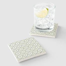 De Piedra posavasos con estampado geométrico simétrico decor