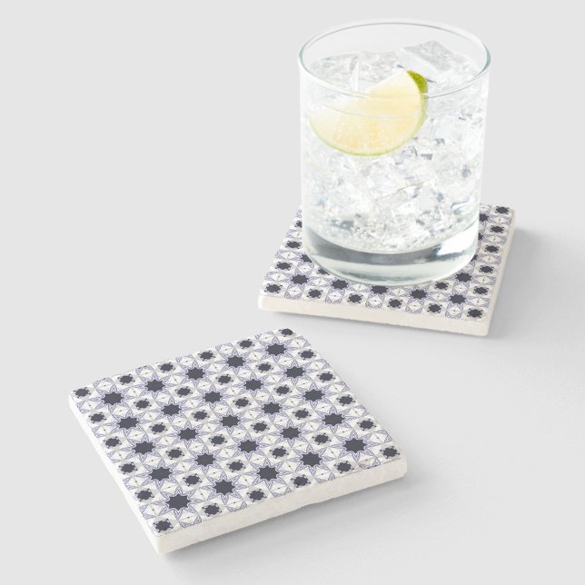 De Piedra posavasos con estampado geométrico simétrico decor (Subido por el creador)