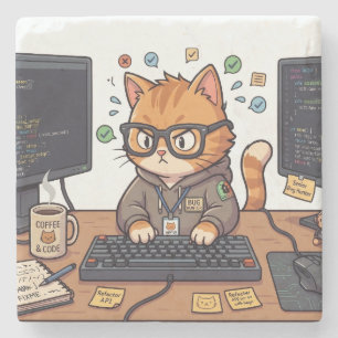 De Piedra Posavasos Gato Real