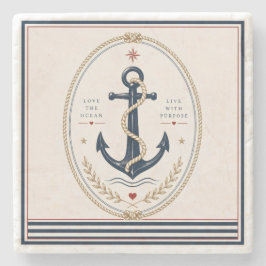 De Piedra Posavasos Náutico Clásico Sailorcore