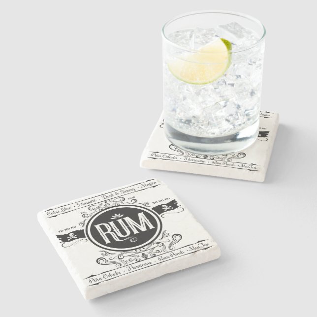 De Piedra Posavasos para ron (Lateral)