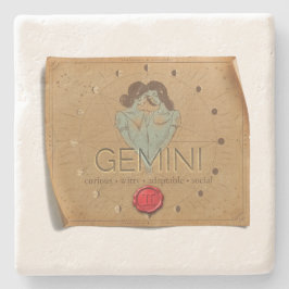 De Piedra Zodiaco - Géminis - Posavasos