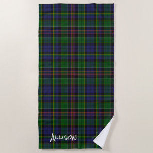 De Playa Allison Clan Tartan Plaid Beach Toalla