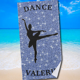 De Playa Ballerina Dance Beach Toalla con Nombre