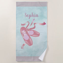 De Playa Ballet Shoes Design Beach Toalla