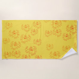 De Playa Crabs Child Art Beach Toalla