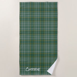 De Playa Currie Clan Tartan Plaid Beach Toalla