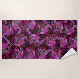 De Playa Dragonfly Burgundy Flit Beach Toalla
