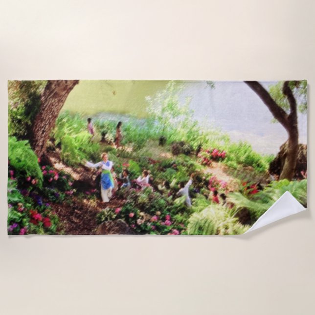 De Playa EL MUNDO ES UNA Toalla CÍRCULO Beach (Anverso)