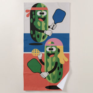 De Playa Funny Pickleball Pickle Headband Duo Beach Toalla