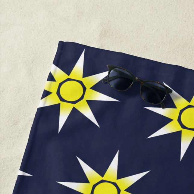 De Playa Happy Positive Magic Sun Pattern Beach Toalla (In situ)