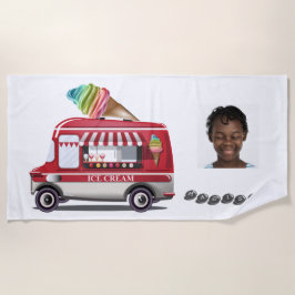 De Playa Helado Cream Truck nombre personalizado y toalla d