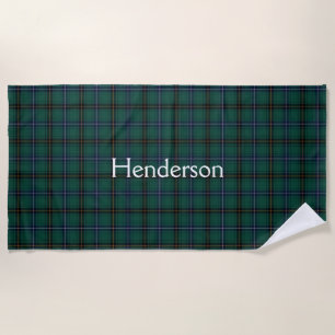 De Playa Henderson Clan Tartan Plaid Beach Toalla
