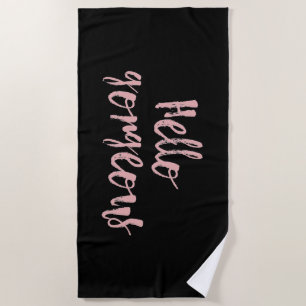 De Playa Hola magnífica ⎢ negra y toalla Rubor Beach