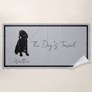 De Playa La toalla para perros gris