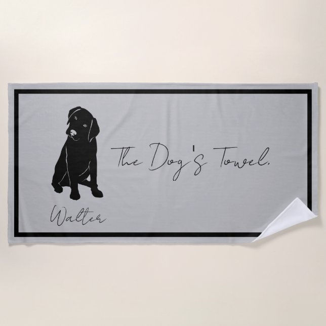 De Playa La toalla para perros gris (Anverso)