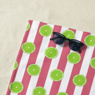 De Playa Lime y Nantucket Red Fiesta Toalla Fiesta