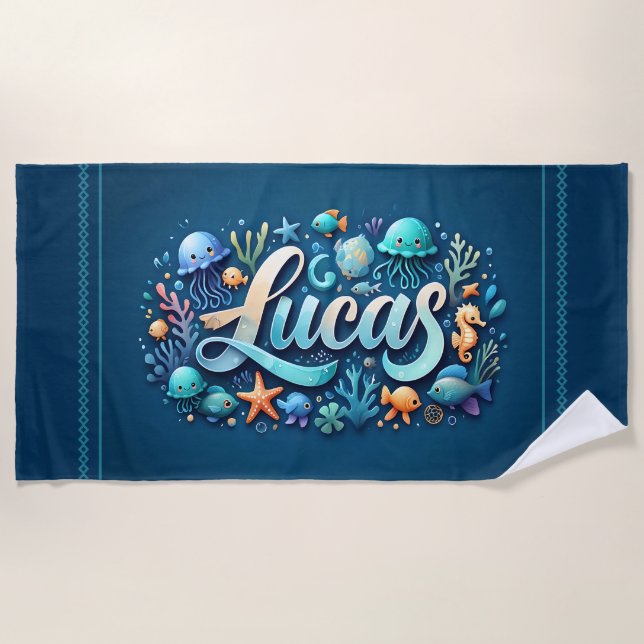 De Playa Lucas Ocean Adventure Beach Toalla (Anverso)