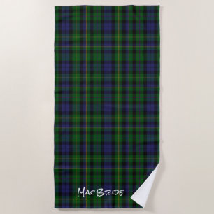 De Playa MacBride Clan Tartan Plaid Beach Toalla