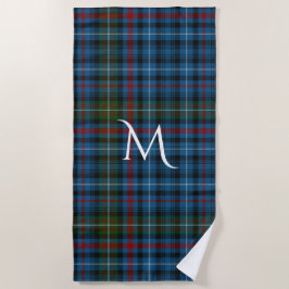 De Playa MacDonald Tartan Plaid Monogrammed Beach Toalla