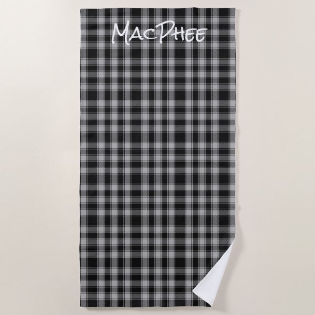 De Playa MacPhee Tartan Plaid Beach Toalla (Anverso)