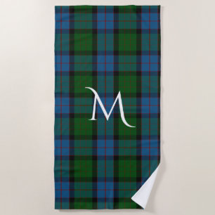 De Playa MacWilliam Clan Tartan Plaid Monogram Beach Toalla