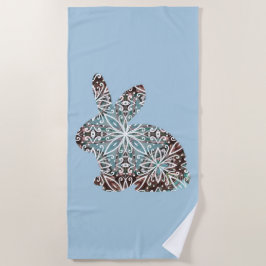 De Playa Mandala Rabbit Chocolate and Blues Beach Toalla