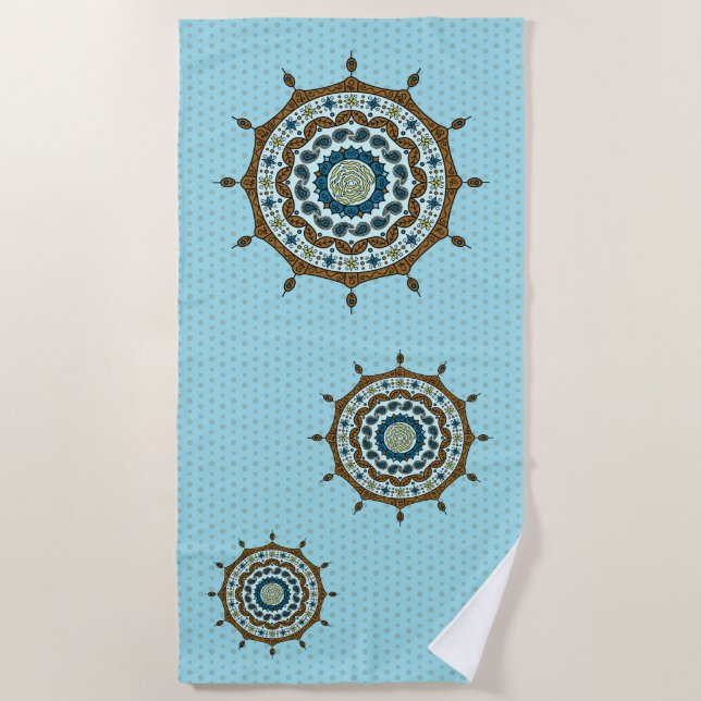 De Playa Mehndi Fantasy Copper Beach Toalla (Anverso)