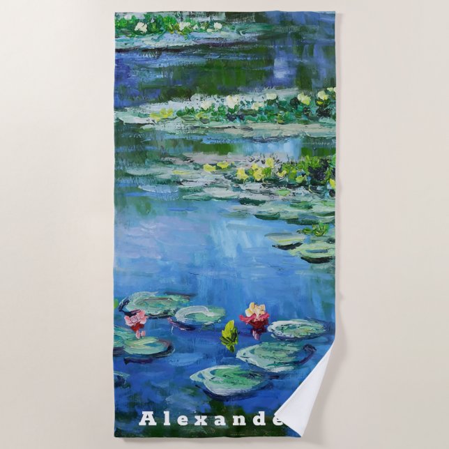 De Playa Monet Personalize Beach Toalla (Anverso)