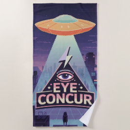 De Playa OYE CONCUR ALIEN PYRAMID POWER Beach Toalla