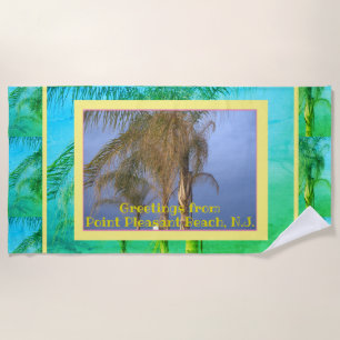 De Playa Palm Trees N.J. Beach Toalla