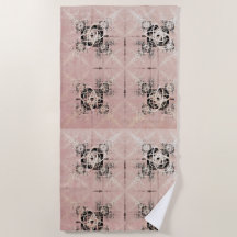 Pensando en Pastel Twists Beach Toalla