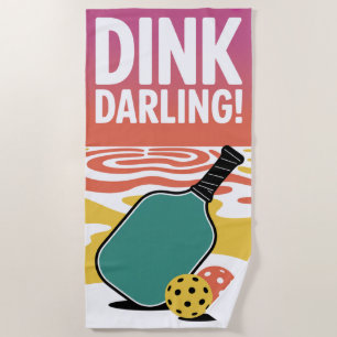 De Playa Pickleball DINK DARLING Beach Toalla Para Su Regal
