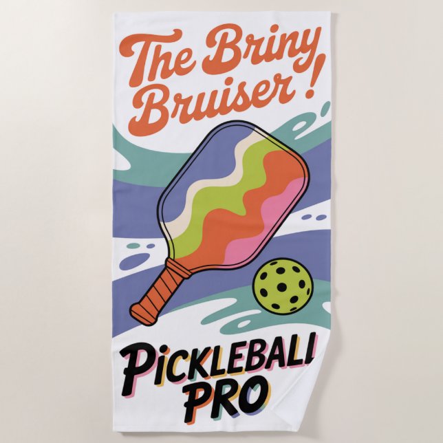 De Playa Pickleball El Briny Bruiser! Toalla Club Beach (Anverso)