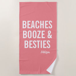 De Playa Playas Booze & Besties Coral Beach Toalla