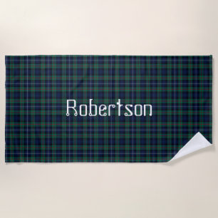 De Playa Robertson Clan Tartan Plaid Beach Toalla