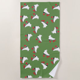 De Playa Roller Skates Beach Toalla