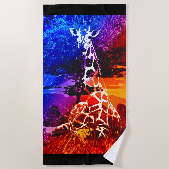 De Playa Safari Giraffe Dream Beach Toalla (Anverso)