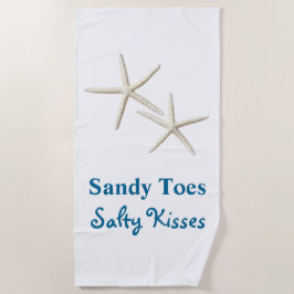 De Playa Sandy Toes Salty Kisses Beach Toalla