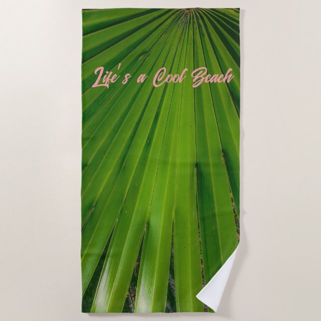 De Playa Saw Palmetto Fan Beach Toalla (Anverso)