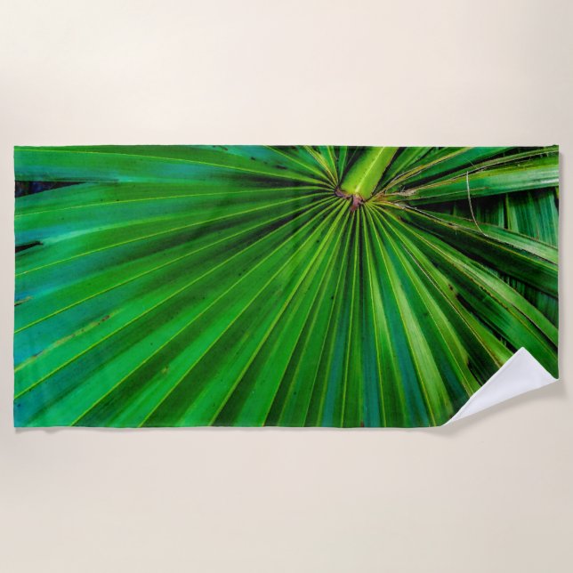 De Playa Saw Palmetto Fan Beach Toalla (Anverso)