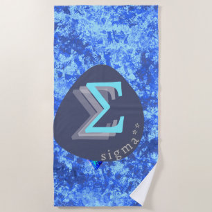 De Playa Sigma Greek Monogram Beach Toalla