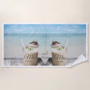 De Playa Sr. Y Sra. Tropical Ocean Cocktails Beach Toalla