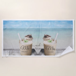 De Playa Sr. Y Sra. Tropical Ocean Cocktails Beach Toalla