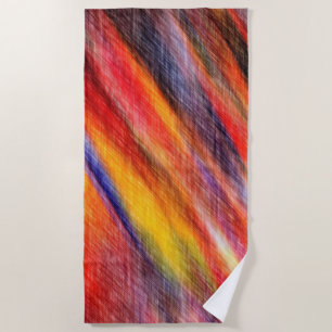 De Playa Sunset Abstract Colores Beach Toalla Art Colorful