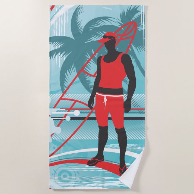 De Playa Surfing 4 Beach Toalla (Anverso)