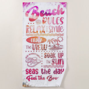 De Playa Toalla Beach Rules - Divertido y práctico