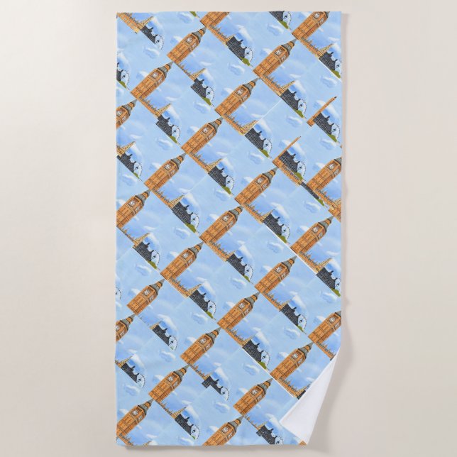 De Playa Toalla Big Ben London Beach (Anverso)