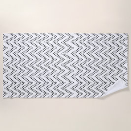 De Playa Toalla Boho Ethnic Beach - Blanco y negro