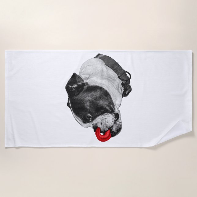 De Playa Toalla Bulldog Scarlet Touch (Anverso)